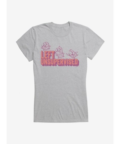Minions Spotty Girls T-Shirt in Grey - Junior Sizes