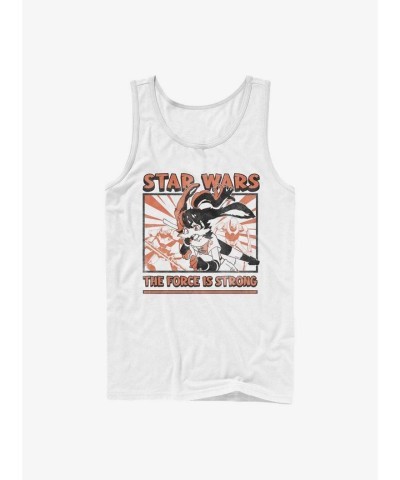 Star Wars Visions T-Shirt for Men - The Force Strong in Lop White Top