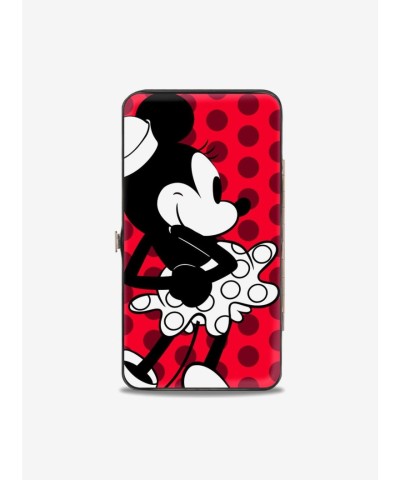 Disney Minnie Mouse Vintage Leather Hinged Wallet with Dots