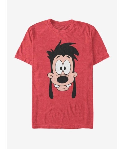 Disney T-Shirt for Men - Goofy Movie Max Son Big Face Design - RED