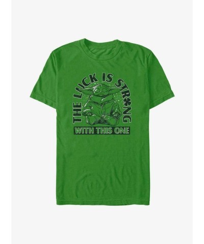 Mandalorian Luck T-Shirt in Green - Lightweight Cotton for Men