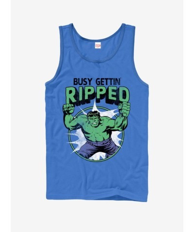 Marvel Hulk Ripped Muscle Tank Top - Grey