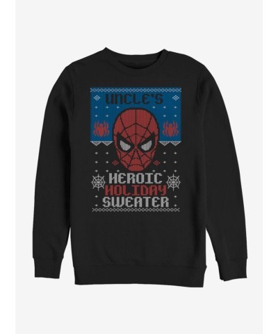 Marvel Black Holiday Spider-Man Sweatshirt for Men