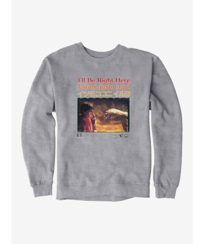 E.T. 40th Anniversary Sweatshirt - "I'll Be Right Here" Multi-Lang Men's Fleece Jacket