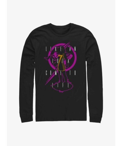Marvel Ms. Marvel Dark T-Shirt for Men - Long Sleeve Cotton