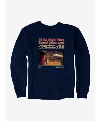 E.T. 40th Anniversary Sweatshirt - "I'll Be Right Here" Multi-Lang Men's Fleece Jacket