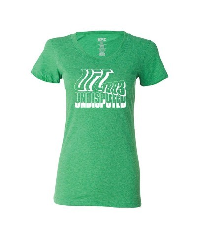 Women's Official UFC Building Up T-Shirt - Green Triblend