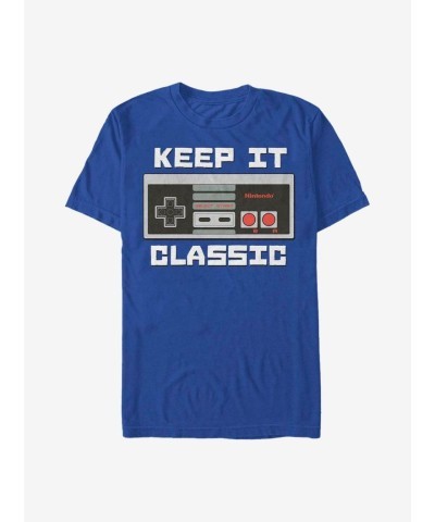 Nintendo Classic-Inspired Lightweight T-Shirt - Men's Blue