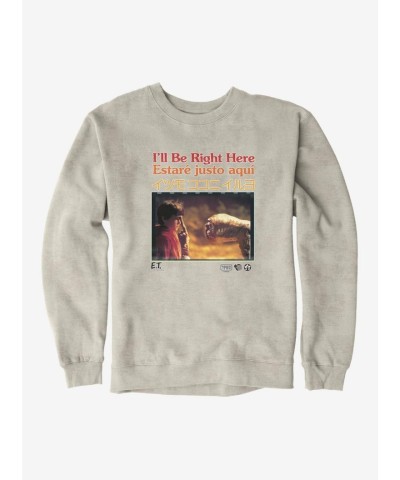 E.T. 40th Anniversary Sweatshirt - "I'll Be Right Here" Multi-Lang Men's Fleece Jacket