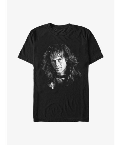 Stranger Things Eddie Munson Black Portrait T-Shirt - Unisex