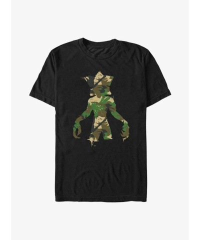 Stranger Things Demogorgon Camouflage Tee - Black Men's