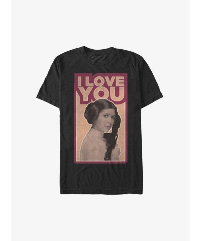 Star Wars Soft Love Leia Men's T-Shirt - Black