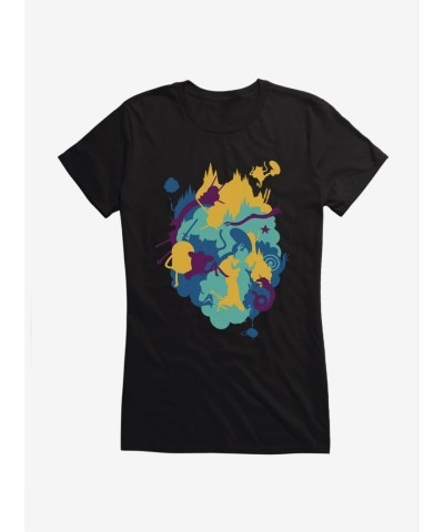 Adventure Time Abstract Colorblock Junior Girls Cotton T-Shirt