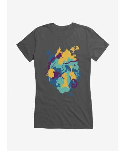 Adventure Time Abstract Colorblock Junior Girls Cotton T-Shirt
