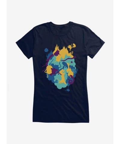 Adventure Time Abstract Colorblock Junior Girls Cotton T-Shirt
