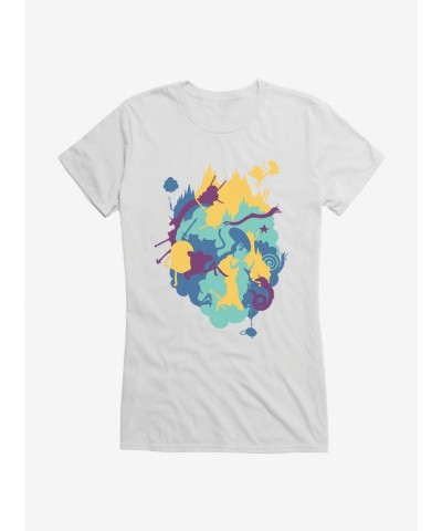 Adventure Time Abstract Colorblock Junior Girls Cotton T-Shirt