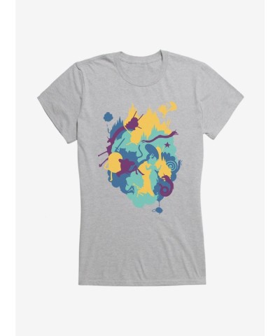 Adventure Time Abstract Colorblock Junior Girls Cotton T-Shirt