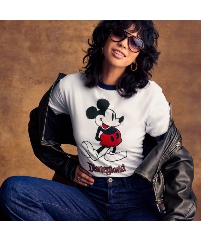 Mickey Mouse Vintage Ringer T-Shirt for Adults – White – Disneyland