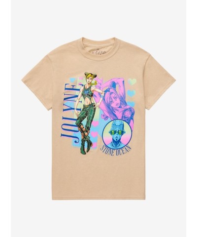Jolyne Cujoh Stone Ocean Girls T-Shirt in Oatmeal Color