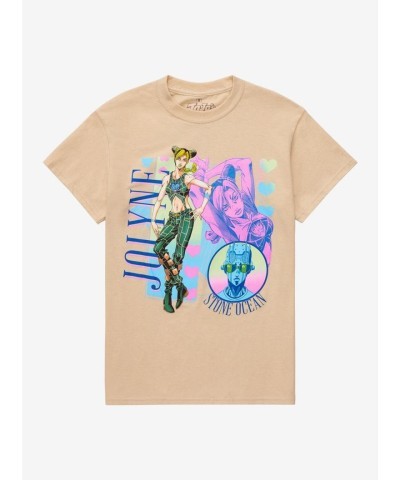 Jolyne Cujoh Stone Ocean Girls T-Shirt in Oatmeal Color