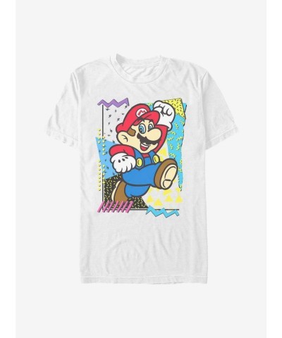 Nintendo 90s Mario Design T-Shirt - Lightweight Men's White