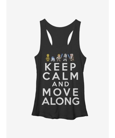 Star Wars Keep Calm Heather Black Tank Top for Girls