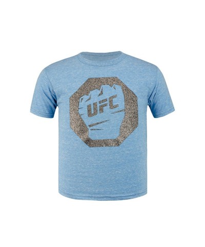 UFC Turquoise Snow Heather Junior Glitter T-Shirt for Boys
