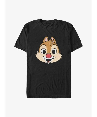 Disney Big & Tall Unisex T-Shirt with Chip 'n' Dale Graphic - Black