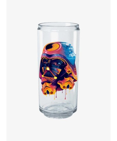 Darth Vader Helmet Can Cup in Clear - 16 oz Durable Tritan Plastic