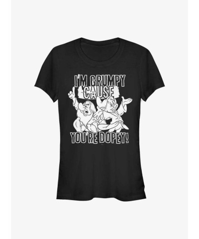 Disney Snow White Cause and Effect Girls Lightweight T-Shirt - Black