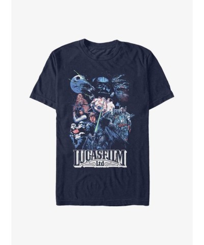 Star Wars T-Shirt - Lucas Group Shot in Blue for Men
