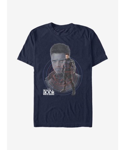Marvel's The Falcon & Winter Soldier Men's Winter Hero Cotton T-Shirt - Blue