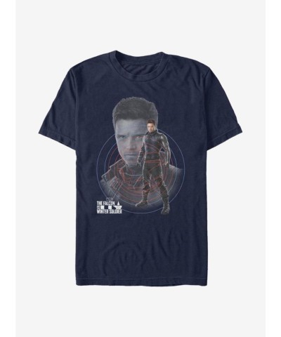 Marvel's The Falcon & Winter Soldier Men's Winter Hero Cotton T-Shirt - Blue