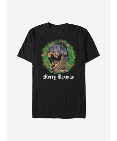 Jurassic Park Rexmas Unisex T-Shirt - Black