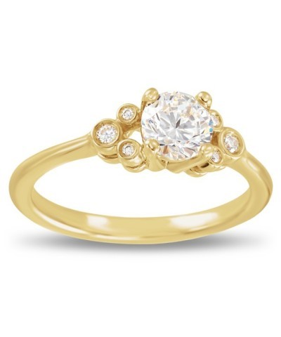 Mickey Mouse Diamond Engagement Ring with Fairy Tale Charm