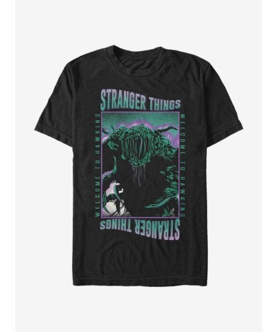Stranger Things Hawkins Monster T-Shirt - Unisex Black Cotton Tee