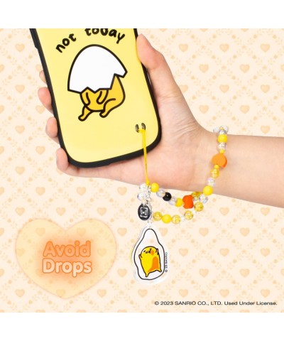 Gudetama Charm Beaded Phone Wrist Strap - Unisex Iridescent Keychain & Egg Beads
