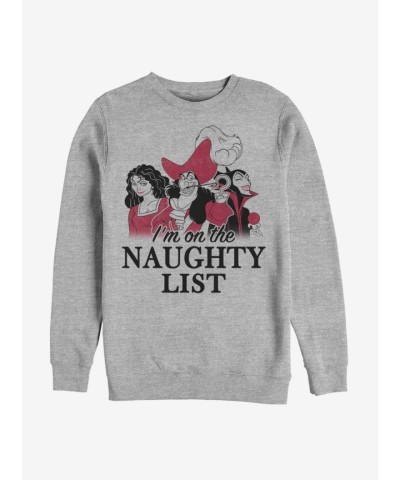 Disney Grey Naughty List Sweatshirt for Men