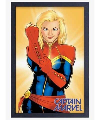 Marvel Captain Marvel Framed Gloves Poster