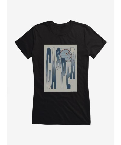 Casper Friendly Ghost Wavy Design Girls Lightweight Tee