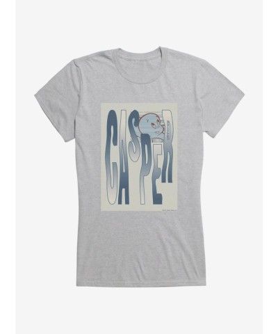 Casper Friendly Ghost Wavy Design Girls Lightweight Tee