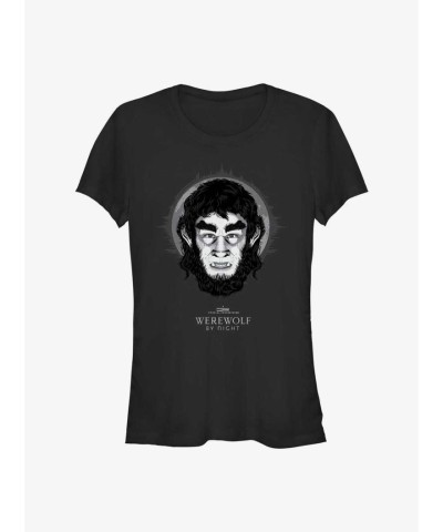 Marvel's Werewolf By Night Moon Halo T-Shirt for Girls - Black