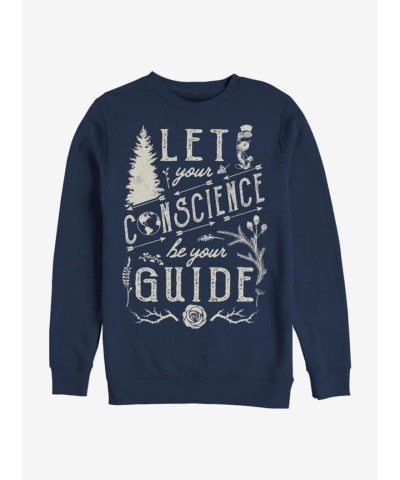 Disney Pinocchio Conscience Crewneck Sweatshirt - Blue