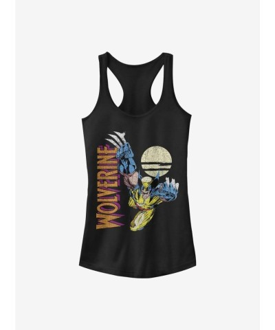 Marvel Girls Night Tank Top - Wolverine Design, Black