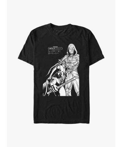 Marvel Moon Knight Graphic Tee - Lightweight Cotton Men's Black