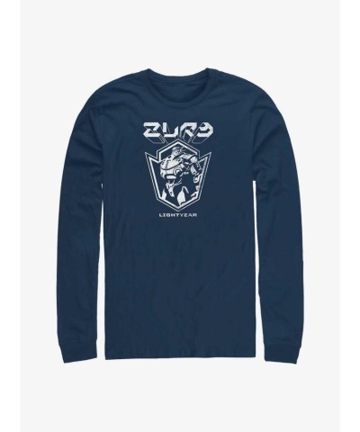 Disney Pixar Lightyear Zurg Emblem Long Sleeve Shirt - Men's Blue