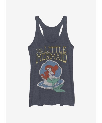 Disney Little Mermaid Vintage Style Girls Tank Top - Blue