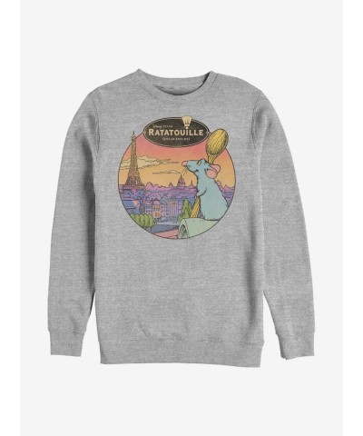 Disney Pixar Ratatouille Grey Parisian Rat Crew Sweatshirt for Men