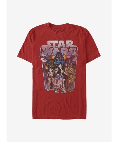 Star Wars Classic Red Comfortable Lightweight T-Shirt for Men