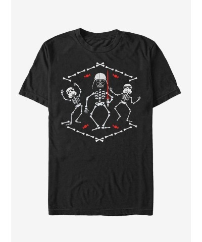 Halloween Darth Vader Skeleton Dancing T-Shirt - Men's BLACK